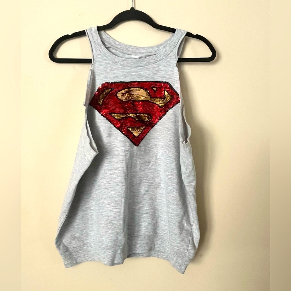 Superman Sequin Tank Top